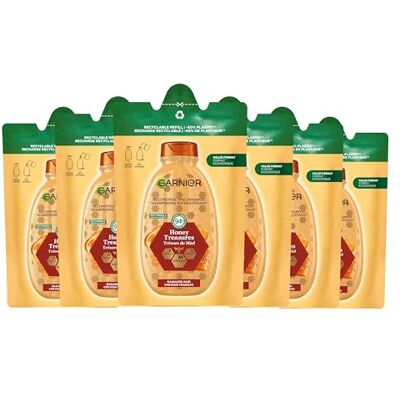 Garnier Loving Blends Honey Gold szampon do włosów zniszczonych i łamliwych, zmniejsza łamliwe i rozdwajanie końcówek, 6 x 250 ml Garnier Loving Blends Honey Gold szampon do włosów zniszczonych i łamliwych, zmniejsza łamliwe i rozdwajanie końcówek, 6 x 250 ml