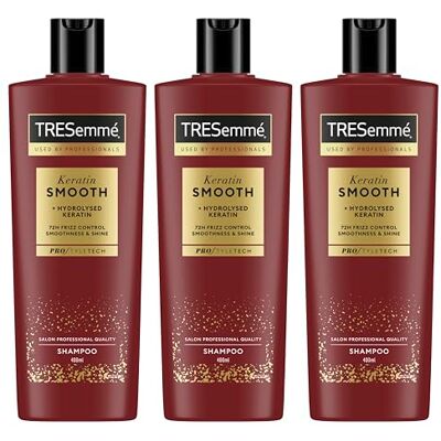 TRESemmé Szampon do włosów Keratin Smooth zapewniający wygładzenie, połysk i 72h kontroli nad puszącymi się włosami* profesjonalna pielęgnacja włosów z hydrolizowaną keratyną 400 ml 3 TRESemmé Szampon do włosów Keratin Smooth zapewniający wygładzenie, połysk i 72h kontroli nad puszącymi się włosami* profesjonalna pielęgnacja włosów z hydrolizowaną keratyną 400 ml 3