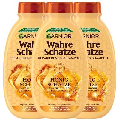 Garnier Wahre Schätze kojąca odżywka do włosów, delikatne mleczko owsiane, rozplątuje i nawilża, dla wrażliwych włosów i wrażliwej skóry głowy, 3 x 200 ml Garnier Wahre Schätze kojąca odżywka do włosów, delikatne mleczko owsiane, rozplątuje i nawilża, dla wrażliwych włosów i wrażliwej skóry głowy, 3 x 200 ml