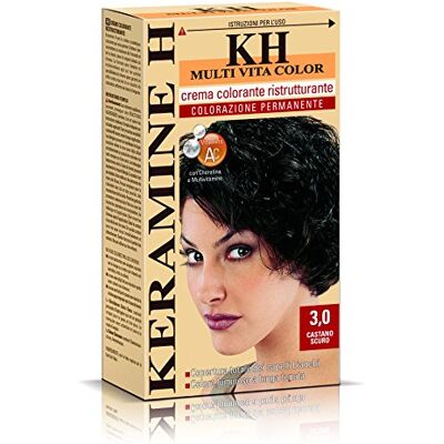 Keramine H Krem Barwnik Renowujący, Ciemny Kasztan 3 opakowania po 110 ml Ogółem: 330 ml Keramine H Krem Barwnik Renowujący, Ciemny Kasztan 3 opakowania po 110 ml Ogółem: 330 ml