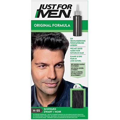 Just for men Farba żelowa, farba do włosów na czarno, farba do włosów męskich, zakrywa białe włosy i przywraca oryginalny kolor, aby uzyskać naturalny efekt, szybki i łatwy, H55 Just for men Farba żelowa, farba do włosów na czarno, farba do włosów męskich, zakrywa białe włosy i przywraca oryginalny kolor, aby uzyskać naturalny efekt, szybki i łatwy, H55