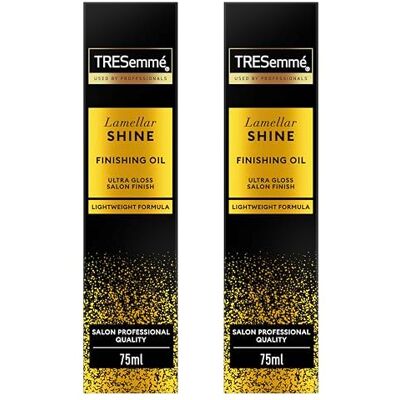 TRESemmé Olejek do włosów Lamellar Shine lekka kuracja do włosów zapewniająca połysk i efekt jak z salonu fryzjerskiego olejek z opatentowaną technologią Lamellar 75 ml 2 sztuki TRESemmé Olejek do włosów Lamellar Shine lekka kuracja do włosów zapewniająca połysk i efekt jak z salonu fryzjerskiego olejek z opatentowaną technologią Lamellar 75 ml 2 sztuki
