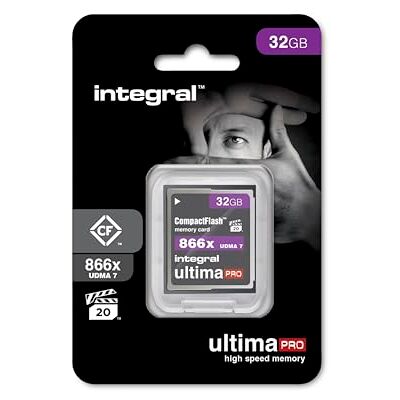 Integral Karta pamięci 32 GB UDMA-7 866 x prędkość VPG-20 130 MB/s odczyt i 45 MB/s zapis profesjonalna karta o wysokiej prędkości Integral Karta pamięci 32 GB UDMA-7 866 x prędkość VPG-20 130 MB/s odczyt i 45 MB/s zapis profesjonalna karta o wysokiej prędkości