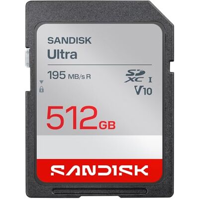 SanDisk Ultra SDXC Karta UHS-I 512 GB (prędkość odczytu do 195 MB/s, filmy Full HD V10, U1, C10) Memory Zone App SanDisk Ultra SDXC Karta UHS-I 512 GB (prędkość odczytu do 195 MB/s, filmy Full HD V10, U1, C10) Memory Zone App