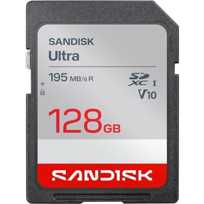 SanDisk Ultra SDXC Karta UHS-I 128 GB (prędkość odczytu do 195 MB/s, filmy Full HD V10, U1, C10) Memory Zone App SanDisk Ultra SDXC Karta UHS-I 128 GB (prędkość odczytu do 195 MB/s, filmy Full HD V10, U1, C10) Memory Zone App