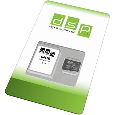 DSP Memory Karta pamięci 64 GB (klasa 10) dla LG Q6, czarna DSP Memory Karta pamięci 64 GB (klasa 10) dla LG Q6, czarna