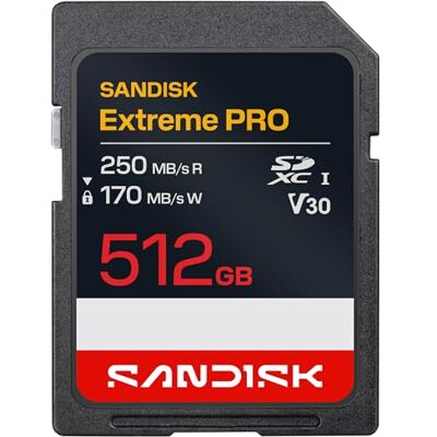 SanDisk Extreme PRO Karta SD UHS-I 512 GB (prędkość odczytu do 250 MB/s i prędkość zapisu do 170 MB/s, wideo 4K UHD, U3, V30) Memory Zone App SanDisk Extreme PRO Karta SD UHS-I 512 GB (prędkość odczytu do 250 MB/s i prędkość zapisu do 170 MB/s, wideo 4K UHD, U3, V30) Memory Zone App