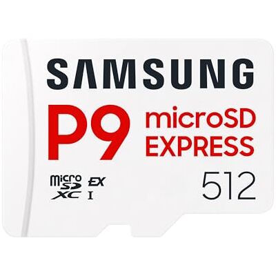 Samsung Karta microSD Express P9 Express, 512 GB, karta pamięci do Nintendo Switch 2, 4K UHD, prędkość odczytu 800 MB/s, MB-MK512T/WW Samsung Karta microSD Express P9 Express, 512 GB, karta pamięci do Nintendo Switch 2, 4K UHD, prędkość odczytu 800 MB/s, MB-MK512T/WW