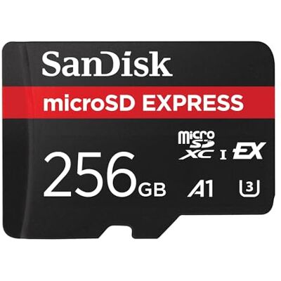 SanDisk MicroSD Express 256GB, karta mSD, prędkość odczytu do 880 MB/s, prędkość zapisu do 650 MB/s, stała prędkość zapisu 210 MB/s, technologia QuickFlow, ThermAdapt, UHS-I, U3, C10 SanDisk MicroSD Express 256GB, karta mSD, prędkość odczytu do 880 MB/s, prędkość zapisu do 650 MB/s, stała prędkość zapisu 210 MB/s, technologia QuickFlow, ThermAdapt, UHS-I, U3, C10