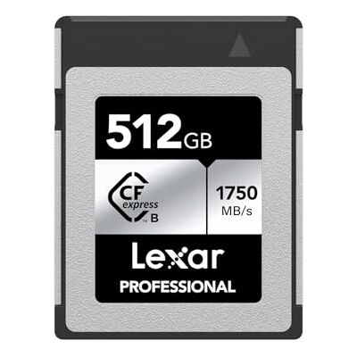 Lexar Professional SILVER Series CFexpress Karta typu B 512GB, karta CFe odczytu do 1750 MB/s, Karty CF z obsługą PCIe Gen3x2, karta pamięci CF kompatybilna z DSLR i kamerą XQD Lexar Professional SILVER Series CFexpress Karta typu B 512GB, karta CFe odczytu do 1750 MB/s, Karty CF z obsługą PCIe Gen3x2, karta pamięci CF kompatybilna z DSLR i kamerą XQD