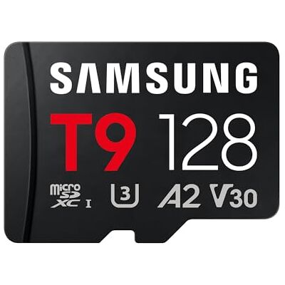 Samsung Karta microSD T9, 128 GB, karta pamięci do dronów, kamer sportowych i kamer 360°, UHS-I U3, Full HD i 4K UHD, odczyt 200 MB/s, zapis 130 MB/s, MB-MH128TB/WW Samsung Karta microSD T9, 128 GB, karta pamięci do dronów, kamer sportowych i kamer 360°, UHS-I U3, Full HD i 4K UHD, odczyt 200 MB/s, zapis 130 MB/s, MB-MH128TB/WW