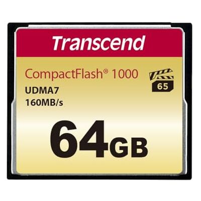 Transcend 64 GB CompactFlash 1000 karta pamięci TS64GCF1000 Transcend 64 GB CompactFlash 1000 karta pamięci TS64GCF1000