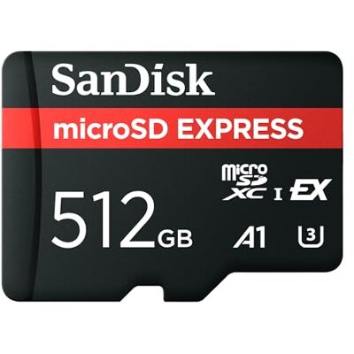 SanDisk MicroSD Express 512GB, karta mSD, prędkość odczytu do 880 MB/s, prędkość zapisu do 650 MB/s, stała prędkość zapisu 220 MB/s, technologia QuickFlow, ThermAdapt, UHS-I, U3, C10 SanDisk MicroSD Express 512GB, karta mSD, prędkość odczytu do 880 MB/s, prędkość zapisu do 650 MB/s, stała prędkość zapisu 220 MB/s, technologia QuickFlow, ThermAdapt, UHS-I, U3, C10