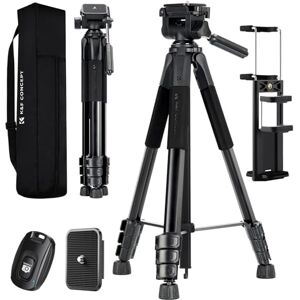 K&F CONCEPT Statyw S254A3+BV01, lekki statyw podróżny 172 cm z etui, uchwytem na telefon i tablet, do aparatów Canon Nikon Sony DSLR K&F CONCEPT Statyw S254A3+BV01, lekki statyw podróżny 172 cm z etui, uchwytem na telefon i tablet, do aparatów Canon Nikon Sony DSLR