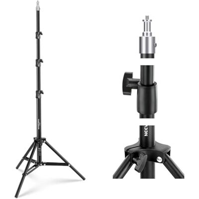 NEEWER BASICS 180 cm statyw do fotografii, 4-częściowy składany metalowy stojak ze śrubą 1/4 cala i kołkiem 5/20.3 cm do aparatu, oświetlenie pierścieniowe, akcesoria, maksymalne obciążenie: 11 lb/5 NEEWER BASICS 180 cm statyw do fotografii, 4-częściowy składany metalowy stojak ze śrubą 1/4 cala i kołkiem 5/20.3 cm do aparatu, oświetlenie pierścieniowe, akcesoria, maksymalne obciążenie: 11 lb/5