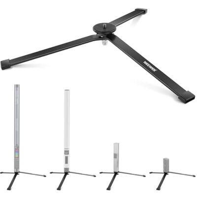 NEEWER CTN5 metalowa podstawa do statywu TL120C TL60 CL124 Tube Light Wall Stick, bardzo stabilne, składane nogi statywu ręcznego ze śrubą 1/4", podkładka silikonowa, 3"/8 cm Low Angle NEEWER CTN5 metalowa podstawa do statywu TL120C TL60 CL124 Tube Light Wall Stick, bardzo stabilne, składane nogi statywu ręcznego ze śrubą 1/4", podkładka silikonowa, 3"/8 cm Low Angle