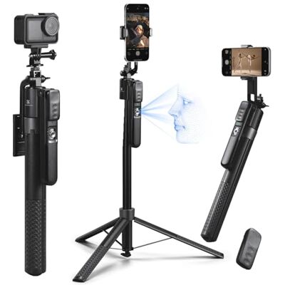 K&F CONCEPT Statyw 71” z automatycznym śledzeniem twarzy, obrót 360°, pilot i sterowanie gestami do vlogów i transmisji na żywo K&F CONCEPT Statyw 71” z automatycznym śledzeniem twarzy, obrót 360°, pilot i sterowanie gestami do vlogów i transmisji na żywo
