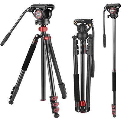 NEEWER 72" statyw wideo z głowicą olejową i monopodem, aluminiowa płytka QR kompatybilna z gimbalem DJI RS, obrót 360° i pochylenie +90°/-70° do lustrzanek i kamer, maks. obciążenie 13.2lb/6kg, TP72A NEEWER 72" statyw wideo z głowicą olejową i monopodem, aluminiowa płytka QR kompatybilna z gimbalem DJI RS, obrót 360° i pochylenie +90°/-70° do lustrzanek i kamer, maks. obciążenie 13.2lb/6kg, TP72A