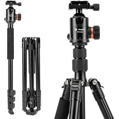 Fotopro Statyw do aparatu 165 cm, aluminiowy statyw podróżny 2 w 1 i noga 360°, zdejmowany statyw jednonożny do lustrzanek cyfrowych, maksymalne obciążenie 8 kg / 17,63 lbs Fotopro Statyw do aparatu 165 cm, aluminiowy statyw podróżny 2 w 1 i noga 360°, zdejmowany statyw jednonożny do lustrzanek cyfrowych, maksymalne obciążenie 8 kg / 17,63 lbs