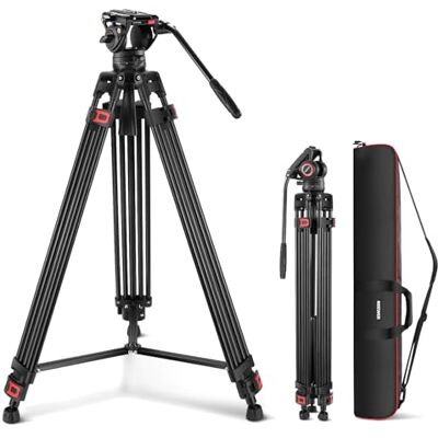 NEEWER 74" Pro statyw wideo z głowicą fluidową, płyta QR kompatybilna z DJI RS Gimbals Manfrotto, wytrzymały statyw do aparatu z uchwytem teleskopowym, skalowana podstawa do lustrzanek cyfrowych, NEEWER 74" Pro statyw wideo z głowicą fluidową, płyta QR kompatybilna z DJI RS Gimbals Manfrotto, wytrzymały statyw do aparatu z uchwytem teleskopowym, skalowana podstawa do lustrzanek cyfrowych,