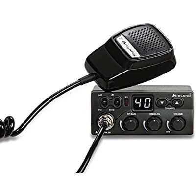 Midland M Zero Plus nadajnik radiowy CB 40 AM/FM, radio CB z 4-pinowym mikrofonem Midland M Zero Plus nadajnik radiowy CB 40 AM/FM, radio CB z 4-pinowym mikrofonem