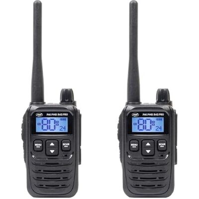 PNI Zestaw 2 przenośnych stacji radiowych PMR R45 PRO 446 MHz, 0,5 W, 99 CH programowalne, 16 PMR, VOX, TOT, BCL, Scan, Roger Beep PNI Zestaw 2 przenośnych stacji radiowych PMR R45 PRO 446 MHz, 0,5 W, 99 CH programowalne, 16 PMR, VOX, TOT, BCL, Scan, Roger Beep