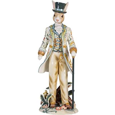 Fitz and Floyd Elegancki królik męska ceramiczna figurka 50 cm Fitz and Floyd Elegancki królik męska ceramiczna figurka 50 cm