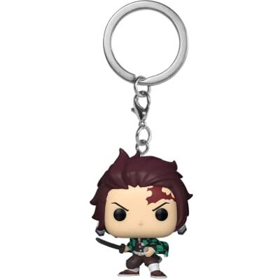 Funko POP! Keychain: Demon Slayer Tanjiro Kamado Novelty Keyring kolekcjonerska mini figurka wypełniacz do pończoch pomysł na prezent oficjalny towar fani anime dekoracja plecaka Funko POP! Keychain: Demon Slayer Tanjiro Kamado Novelty Keyring kolekcjonerska mini figurka wypełniacz do pończoch pomysł na prezent oficjalny towar fani anime dekoracja plecaka