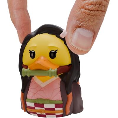 TUBBZ Mini: Demon Slayer Nezuko, Kaczka Cosplay 5 cm mini figurka PCW, 50% mniejsza niż standardowa z mini wanną. Na biurko lub Jeep Ducking TUBBZ Mini: Demon Slayer Nezuko, Kaczka Cosplay 5 cm mini figurka PCW, 50% mniejsza niż standardowa z mini wanną. Na biurko lub Jeep Ducking