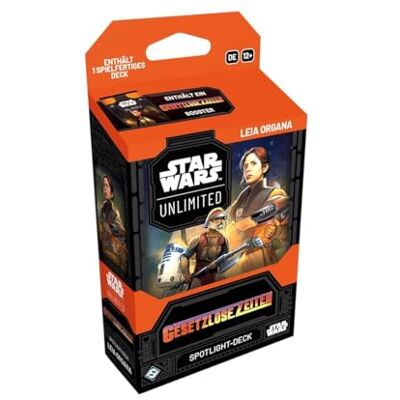 Asmodee FFG Star Wars: Unlimited Trading Card Game czasy bez prawa Spotlight Deck Leia Organa, ekskluzywne karty, TCG dla dzieci i dorosłych, w wieku 12+, 2+ graczy, 20 minut, niemiecki Asmodee FFG Star Wars: Unlimited Trading Card Game czasy bez prawa Spotlight Deck Leia Organa, ekskluzywne karty, TCG dla dzieci i dorosłych, w wieku 12+, 2+ graczy, 20 minut, niemiecki