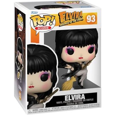 Funko Pop! Icons: Elvira Mistress Of The Dark Elvira Mistress Of The Dark Broom kolekcjonerska figurka winylowa pomysł na prezent, oficjalny towar zabawki dla dzieci i dorosłych Funko Pop! Icons: Elvira Mistress Of The Dark Elvira Mistress Of The Dark Broom kolekcjonerska figurka winylowa pomysł na prezent, oficjalny towar zabawki dla dzieci i dorosłych
