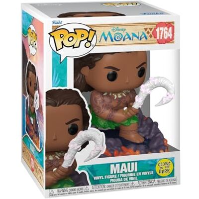Funko Pop! Premium: Moana Maui świeci w ciemności kolekcjonerska figurka winylowa pomysł na prezent oficjalny towar zabawki dla dzieci i dorosłych fanów kreskówek/animacji Funko Pop! Premium: Moana Maui świeci w ciemności kolekcjonerska figurka winylowa pomysł na prezent oficjalny towar zabawki dla dzieci i dorosłych fanów kreskówek/animacji