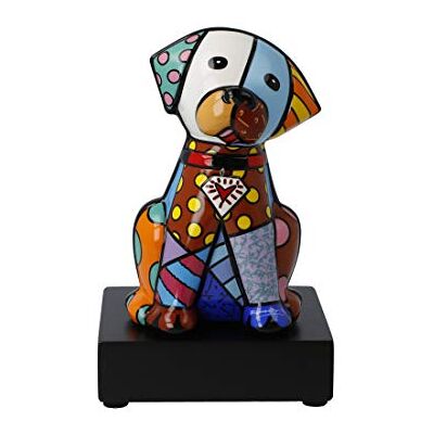 Goebel Pop Art Baby Blue Dog Figurka kolekcjonerska Romero Britto z porcelany, 66-452-58-1 Goebel Pop Art Baby Blue Dog Figurka kolekcjonerska Romero Britto z porcelany, 66-452-58-1