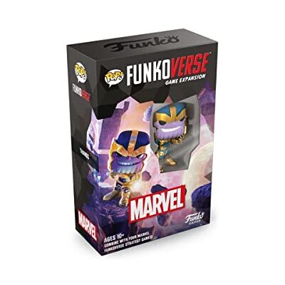 FUNKO GAMES Funkoverse: Marvel 101 Zestaw 1 Thanos 7,6 cm Pop! Lekka strategiczna gra planszowa dla dzieci i dorosłych od 10 lat 2-4 graczy kolekcjonerska figurka winylowa FUNKO GAMES Funkoverse: Marvel 101 Zestaw 1 Thanos 7,6 cm Pop! Lekka strategiczna gra planszowa dla dzieci i dorosłych od 10 lat 2-4 graczy kolekcjonerska figurka winylowa