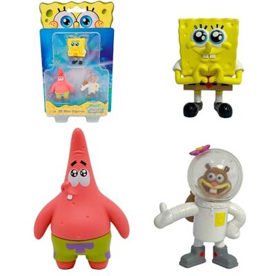 Bizak SpongeBob Pack 3 figurki blistra, 5 cm, różne lalki kolekcjonerskie z postaciami z serii, zabawka idealna dla fanów (64393001-1) Bizak SpongeBob Pack 3 figurki blistra, 5 cm, różne lalki kolekcjonerskie z postaciami z serii, zabawka idealna dla fanów (64393001-1)