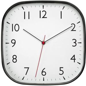 TFA Dostmann Nowoczesny kwarcowy zegar ścienny bez tykania, 60.3076, analogowy, 28 cm, minimalistyczny, do salonu, biura lub kuchni, zasilany bateriami, do domu, dobrze czytelny, analogowy, czarny TFA Dostmann Nowoczesny kwarcowy zegar ścienny bez tykania, 60.3076, analogowy, 28 cm, minimalistyczny, do salonu, biura lub kuchni, zasilany bateriami, do domu, dobrze czytelny, analogowy, czarny