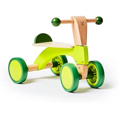 Hape Ride-On Balance Bike, Sustainable Wood, “Scoot-Around” Balance Bike, 4-Wheeled, Rubber Tyres, For Toddlers And Up, Bright Green. 12m 4yrs Hape Ride-On Balance Bike, Sustainable Wood, “Scoot-Around” Balance Bike, 4-Wheeled, Rubber Tyres, For Toddlers And Up, Bright Green. 12m 4yrs