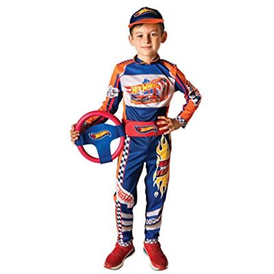 Ciao Kostium pilota Hot Wheels Race Team przebranie oficjalnego chłopca z piankową kierownicą Ciao Kostium pilota Hot Wheels Race Team przebranie oficjalnego chłopca z piankową kierownicą