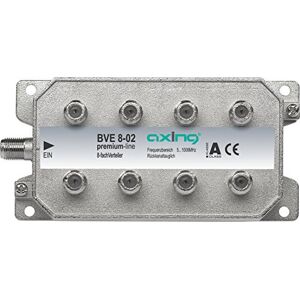 Axing BVE 8-02 8-drożny rozdzielacz do CATV DVB-T (5-1006 MHz) metalowa obudowa złącza F Axing BVE 8-02 8-drożny rozdzielacz do CATV DVB-T (5-1006 MHz) metalowa obudowa złącza F