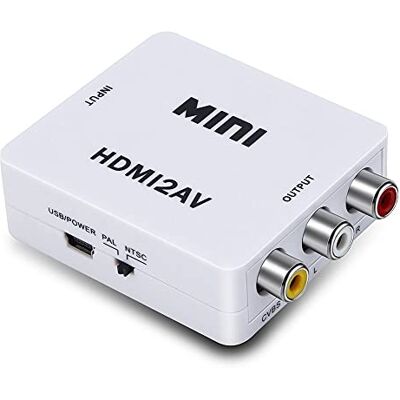 LEOFLA Adapter HDMI Do AV CVBS RCA Audio Video PAL+NTSC Przetwornik Z Kabel Usb LEOFLA Adapter HDMI Do AV CVBS RCA Audio Video PAL+NTSC Przetwornik Z Kabel Usb
