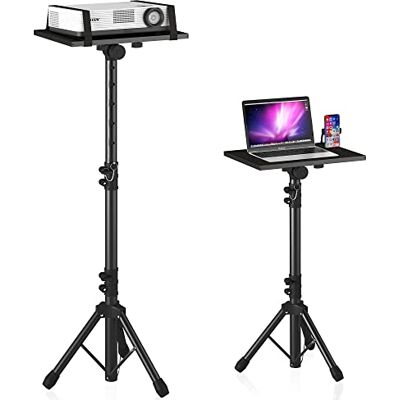DECOSIS Statyw do projektora od 59,5 cm do 118 cm, statyw na laptopa z regulacją wysokości, z uchwytem na telefon z gęsią szyją, stojak podłogowy do laptopa, do biura, domu, na scenę, studio, uchwyt DECOSIS Statyw do projektora od 59,5 cm do 118 cm, statyw na laptopa z regulacją wysokości, z uchwytem na telefon z gęsią szyją, stojak podłogowy do laptopa, do biura, domu, na scenę, studio, uchwyt