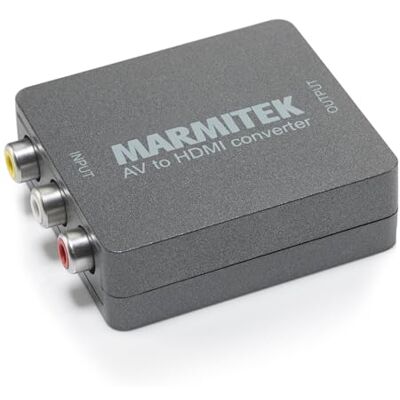 Marmitek Connect AH31 Konwerter SCART na HDMI RCA AV 1080p Adapter SCART/RCA AV na HDMI do TV i projektora, 720p/1080p, magnetowid, DVD i stare konsole Marmitek Connect AH31 Konwerter SCART na HDMI RCA AV 1080p Adapter SCART/RCA AV na HDMI do TV i projektora, 720p/1080p, magnetowid, DVD i stare konsole