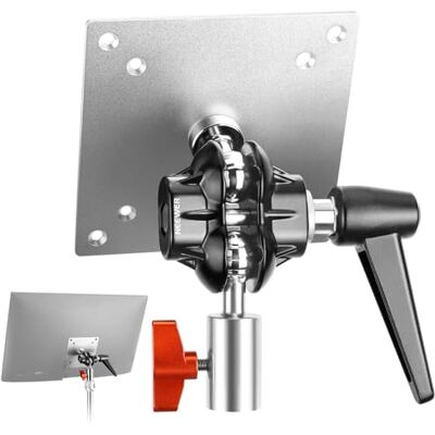 NEEWER Adapter do montażu na monitorze z mocowaniem VESA, adapter stojaka oświetleniowego ze stopu aluminium, podwójny przegub kulowy 360°, śruba M4 i odbiornik 5/8 cala do ekranu udarowego, stojak na NEEWER Adapter do montażu na monitorze z mocowaniem VESA, adapter stojaka oświetleniowego ze stopu aluminium, podwójny przegub kulowy 360°, śruba M4 i odbiornik 5/8 cala do ekranu udarowego, stojak na