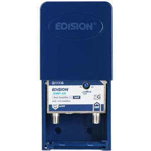 Edision AMP-10 1UHF wzmacniacz anteny telewizyjnej 10-25 db regulowany, 107 dBmV, 24 V, do cyfrowej naziemnej DVB-T/T2, częstotliwości UHF 470-694 MHz, z filtrem 5G LTE Edision AMP-10 1UHF wzmacniacz anteny telewizyjnej 10-25 db regulowany, 107 dBmV, 24 V, do cyfrowej naziemnej DVB-T/T2, częstotliwości UHF 470-694 MHz, z filtrem 5G LTE