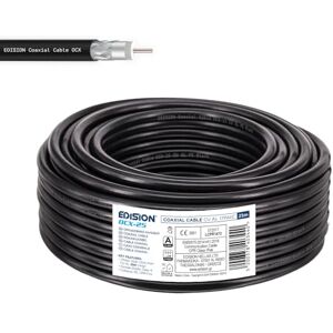 Edision OCX-25 kabel koncentryczny 25 m, kabel antenowy do telewizora SAT, zewnętrzny/wewnętrzny PE, czarny, miedź CU/AL, 17PAtC, CPR Fca, klasa A, kabel SAT, do DVB-S2, DVB-T/T2, DVB-C, RADIO, cewka Edision OCX-25 kabel koncentryczny 25 m, kabel antenowy do telewizora SAT, zewnętrzny/wewnętrzny PE, czarny, miedź CU/AL, 17PAtC, CPR Fca, klasa A, kabel SAT, do DVB-S2, DVB-T/T2, DVB-C, RADIO, cewka