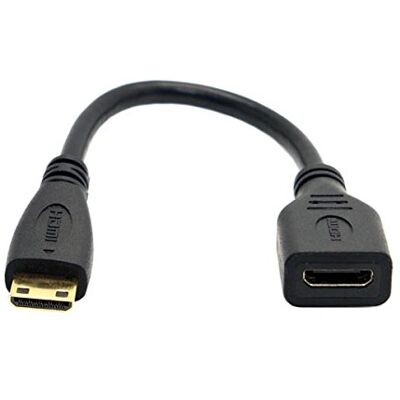 System-S Mini HDMI 1.4 Typ C (męski) na Mini HDMI 1.4 Typ C gniazdo kabel adapter konwerter 15 cm System-S Mini HDMI 1.4 Typ C (męski) na Mini HDMI 1.4 Typ C gniazdo kabel adapter konwerter 15 cm