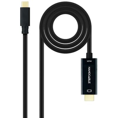 NANOCABLE 10.15.5135 USB-C na HDMI 1.4 4K@30Hz, USB-C/M HDMI/M, czarny, 5 m NANOCABLE 10.15.5135 USB-C na HDMI 1.4 4K@30Hz, USB-C/M HDMI/M, czarny, 5 m