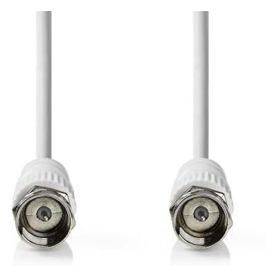NEDIS Kabel satelitarny i antenowy wtyczka F wtyczka F niklowany 75 omów podwójnie ekranowany 3,00 m okrągły PCW biały etykieta NEDIS Kabel satelitarny i antenowy wtyczka F wtyczka F niklowany 75 omów podwójnie ekranowany 3,00 m okrągły PCW biały etykieta
