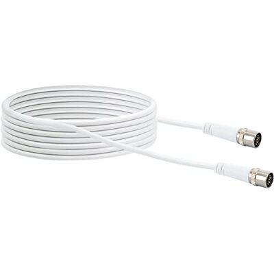 SCHWAIGER KDAK75 532 modem kabel przyłączeniowy F-Quick wtyczka F do odbiornika satelitarnego odbiornik kablowy 7,5 m biały typ KDG 1 TS 151 SCHWAIGER KDAK75 532 modem kabel przyłączeniowy F-Quick wtyczka F do odbiornika satelitarnego odbiornik kablowy 7,5 m biały typ KDG 1 TS 151