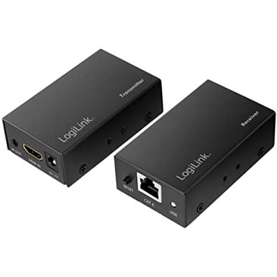 LogiLink HD0023 zestaw przedłużaczy HDMI Full-HD (przez LAN), 60 m (2560 x 1440/60 Hz), aby przedłużyć sygnały HDMI za pomocą kabla sieciowego LogiLink HD0023 zestaw przedłużaczy HDMI Full-HD (przez LAN), 60 m (2560 x 1440/60 Hz), aby przedłużyć sygnały HDMI za pomocą kabla sieciowego